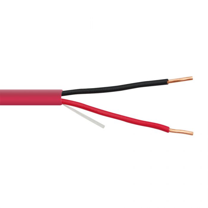 18-2FPLR-500-BOX | 2C/18 AWG SOLID FPLR PVC Fire Alarm Cable RED - 500 FT BOX