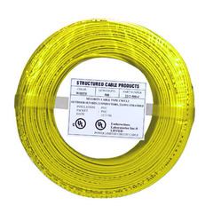 22-4SOL-COIL-YL | 4C/22 AWG SOLID COPPER PVC COIL PACK Security Alarm Cable YELLOW - 500 FT (Coil Pack)