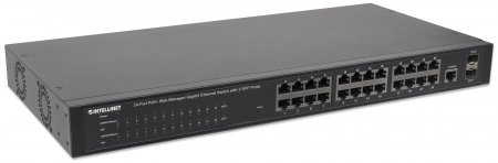 560559 | 24-Port Gigabit Ethernet PoE+ Web-Managed Switch with 2 SFP Ports