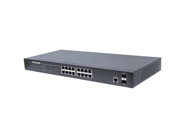 561341 | 16-Port Gigabit Ethernet PoE+ Web-Managed Switch with 2 SFP Ports