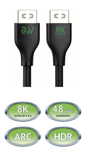 A2VCP8K12 | 12' 8K Certified Ultra High Speed HDMI Cable
