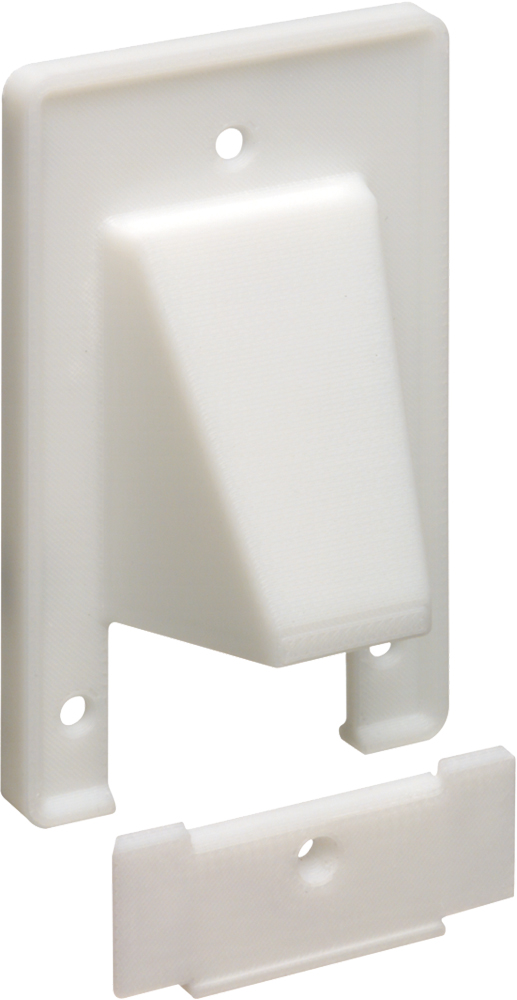 CER2 | Reversible Two-Piece Low-Voltage Cable Entrance Plate, White