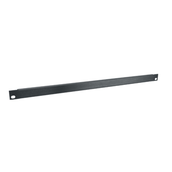 BL1-2 | 1/2 RU Flanged Blank Rack Panel, Black Brushed and Anodized Aluminum