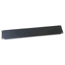 BL1 | 1 RU Flanged Blank Rack Panel, Black Brushed and Anodized Aluminum