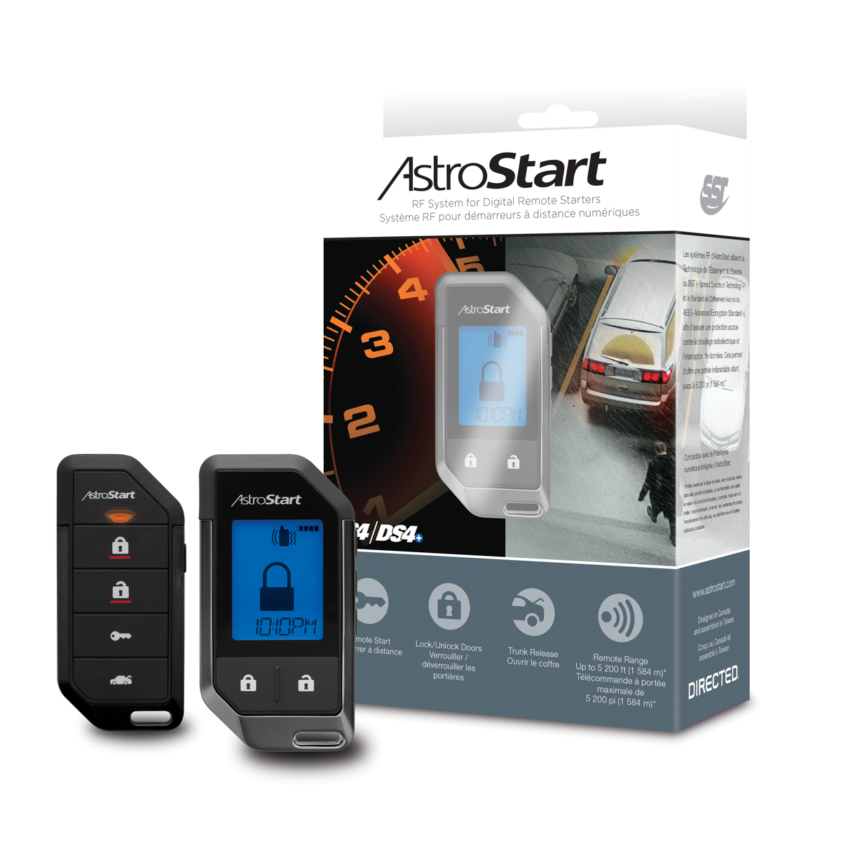 AFRFD5325 | 2-WAY LCD 5-BTN RF KIT 1 MILE ASTROSTART