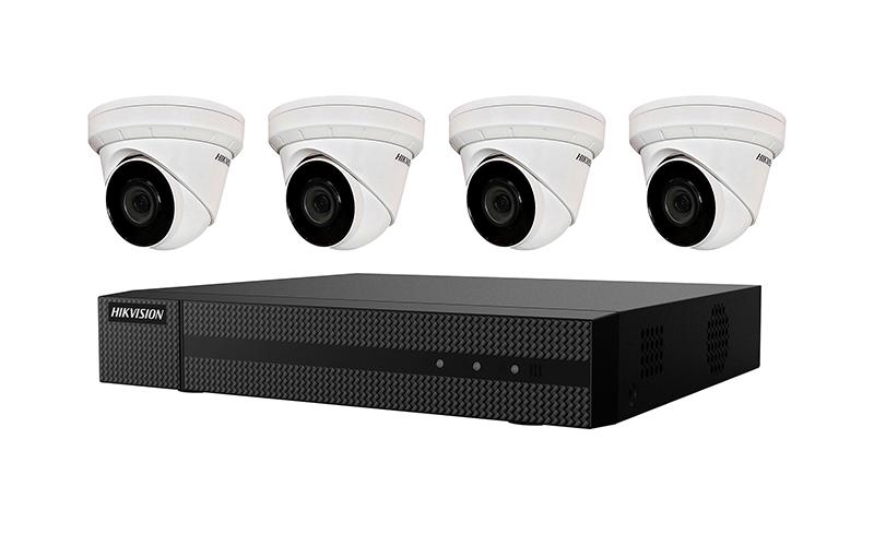 EKI-K41T44 | 4-Channel 8MP NVR with 1TB HDD & 4 4MP Night Vision Turret Cameras Kit
