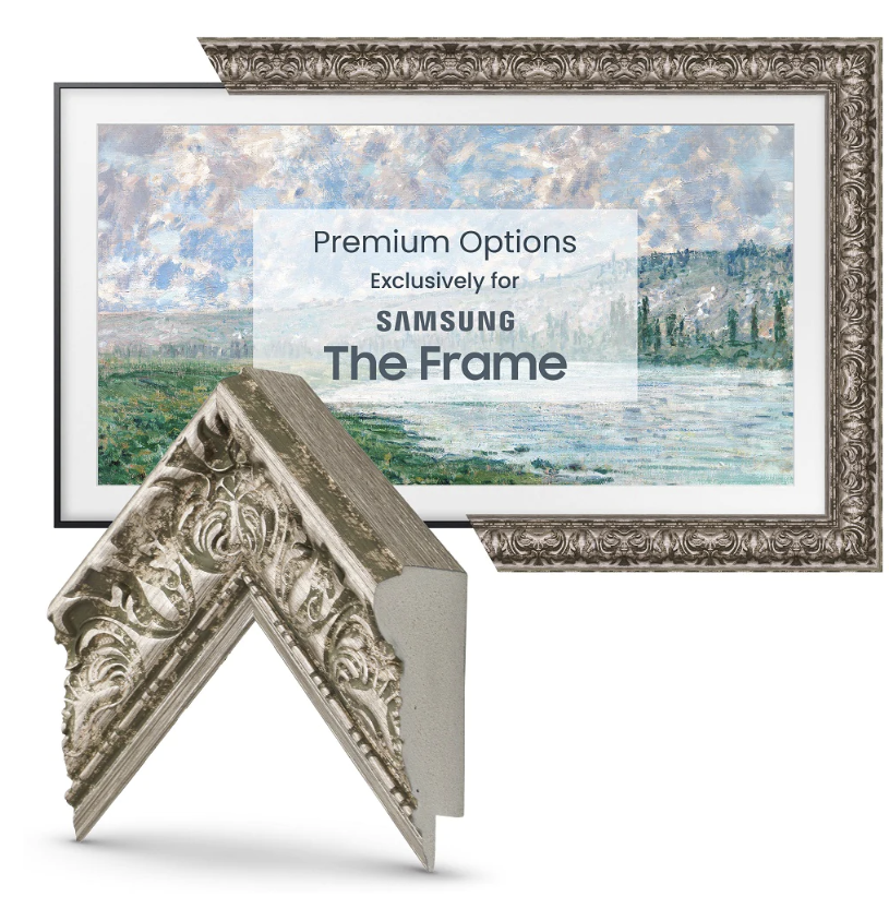 FRM-SF-D5086-85-2021 | 85" Deco Frame Tuscan Silver