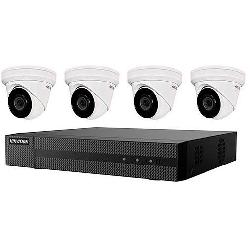 EKI-K41T44C | 4 CHANNEL 4K NVR WITH (4) 4MP OUTDOOR NETWORK TURRET CAMERAS