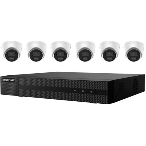 EKI-K82T46C | 4K COLORVU KIT 8 CHANNEL NVR W/ 2TB HDD, 6 X 4MP OUTDOOR NETWORK TURRET CAMERAS