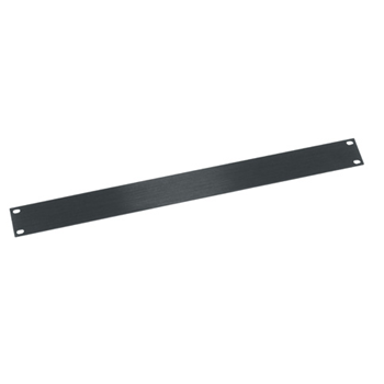 HBL1 | 1 RU Flat Blank Rack Panel, Black Brushed and Anodized Aluminum