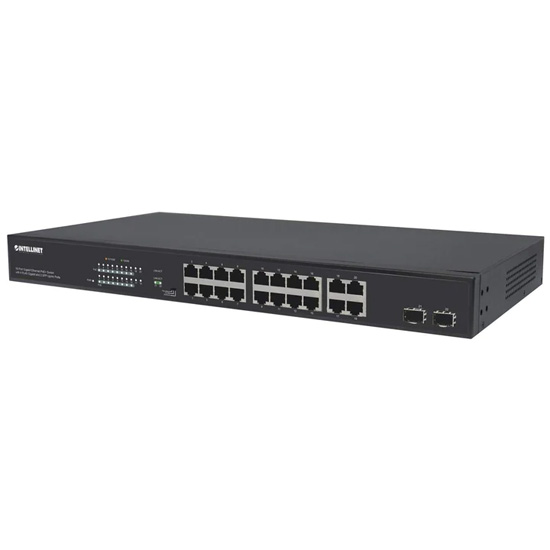561419 | 16-Port Gigabit Ethernet PoE+ Switch with 4 RJ45 Gigabit and 2 SFP Uplink Ports
