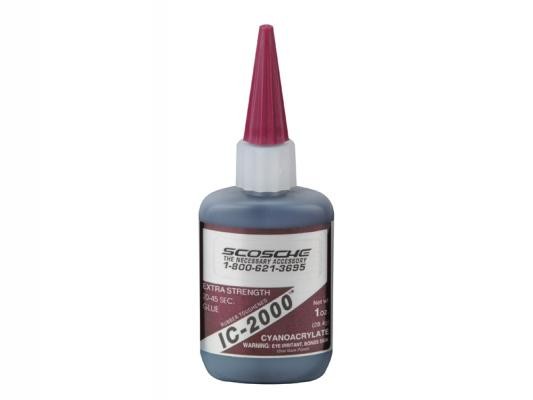 IC2000 | Instant Rubber Tough Black Glue, 1 oz
