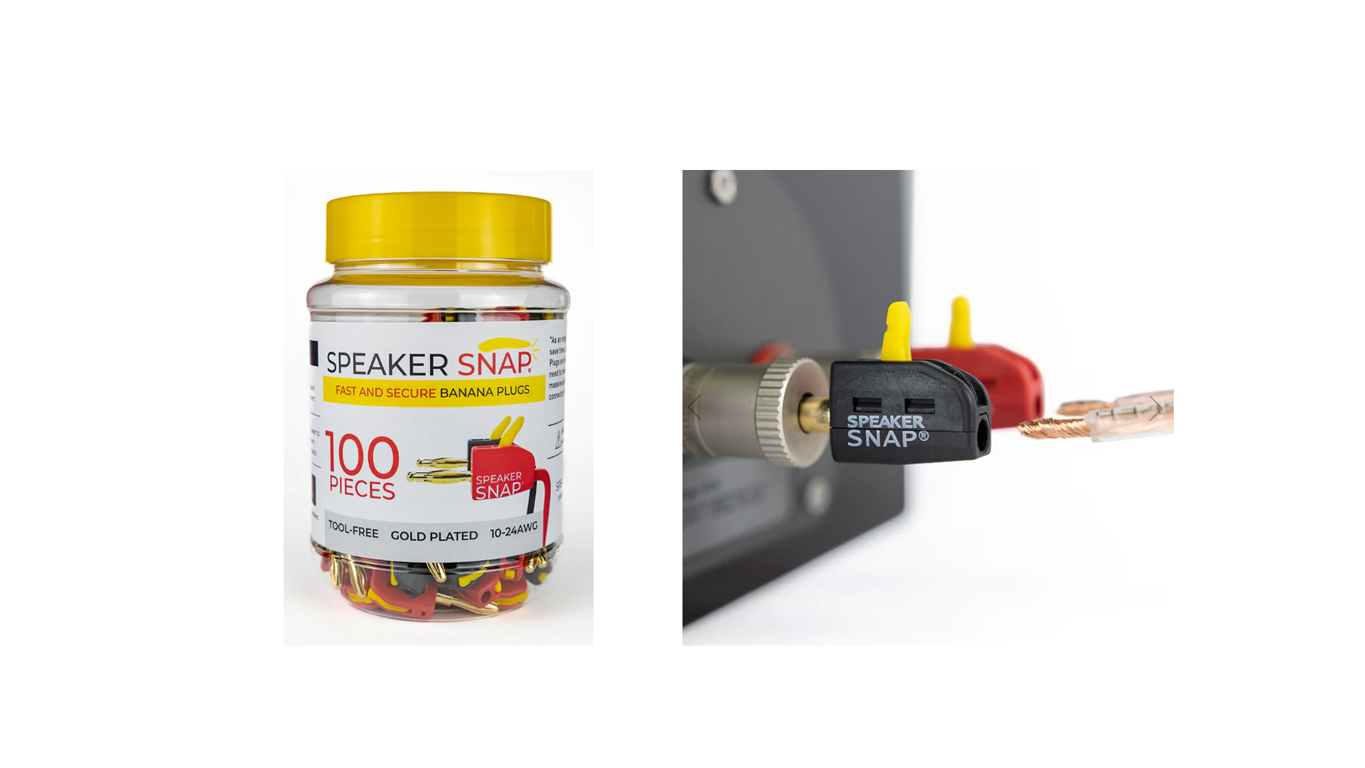 SSBP100 | Speaker Snap Banana Plugs, 100 PK