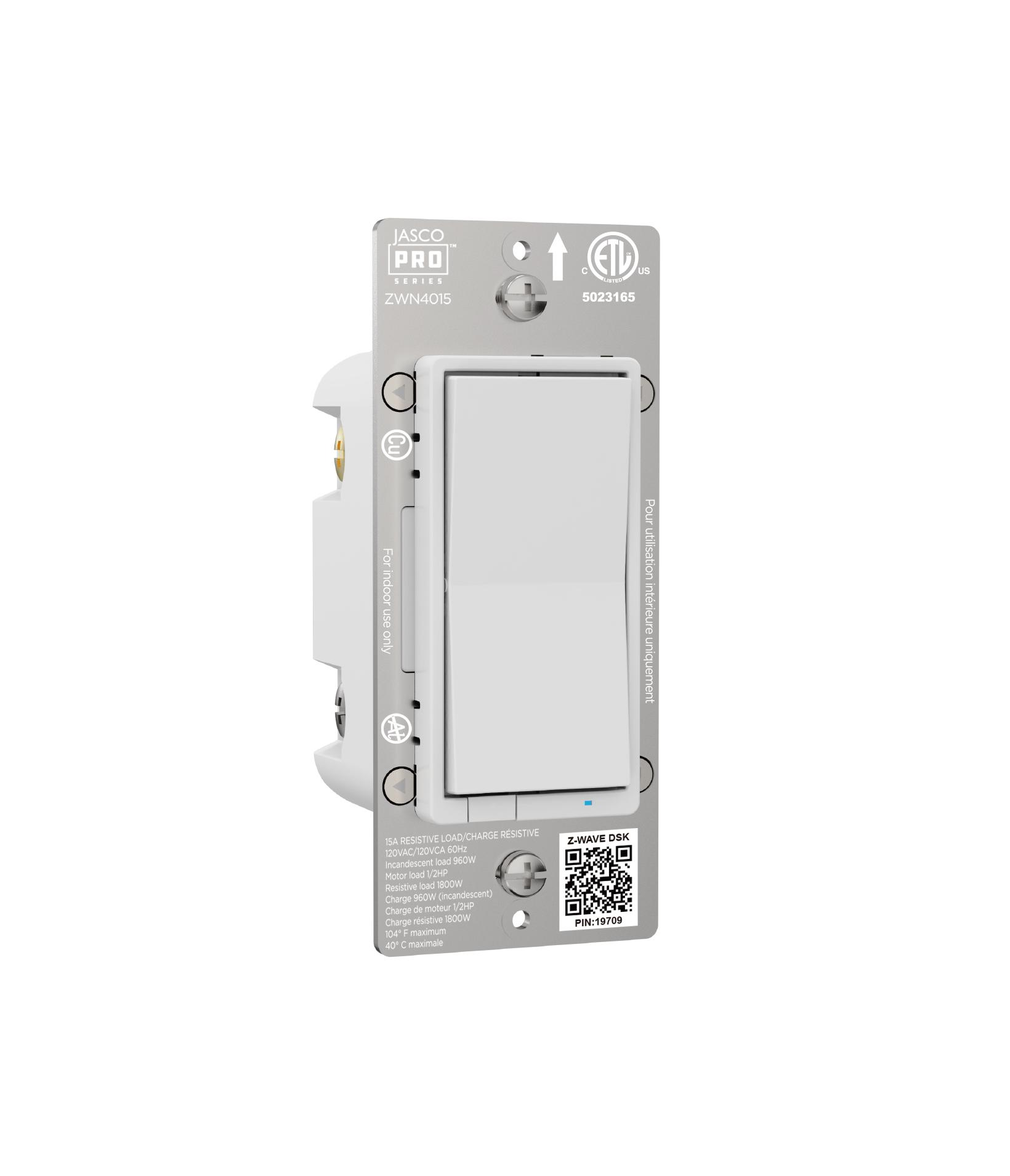 76596 | Z-Wave Plus In-Wall Smart Switch, White & Light Almond