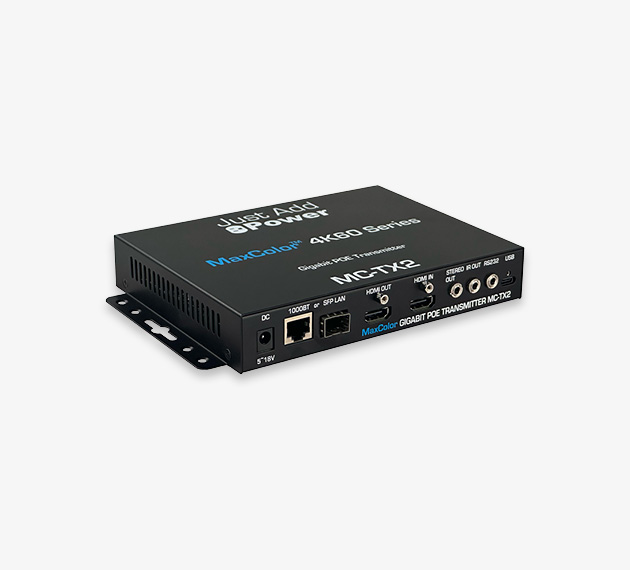 MC-TX2 | Transmitter supporting 4k60, 4:4:4, 36-bit color - Optional fiber port and USB-C port