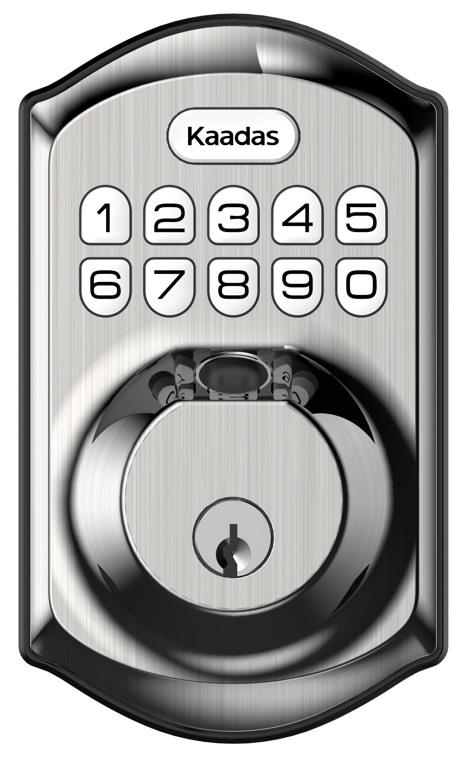 KA202-001-ZW | Z-Wave Fingerprint Keypad Deadbolt, Brushed Satin