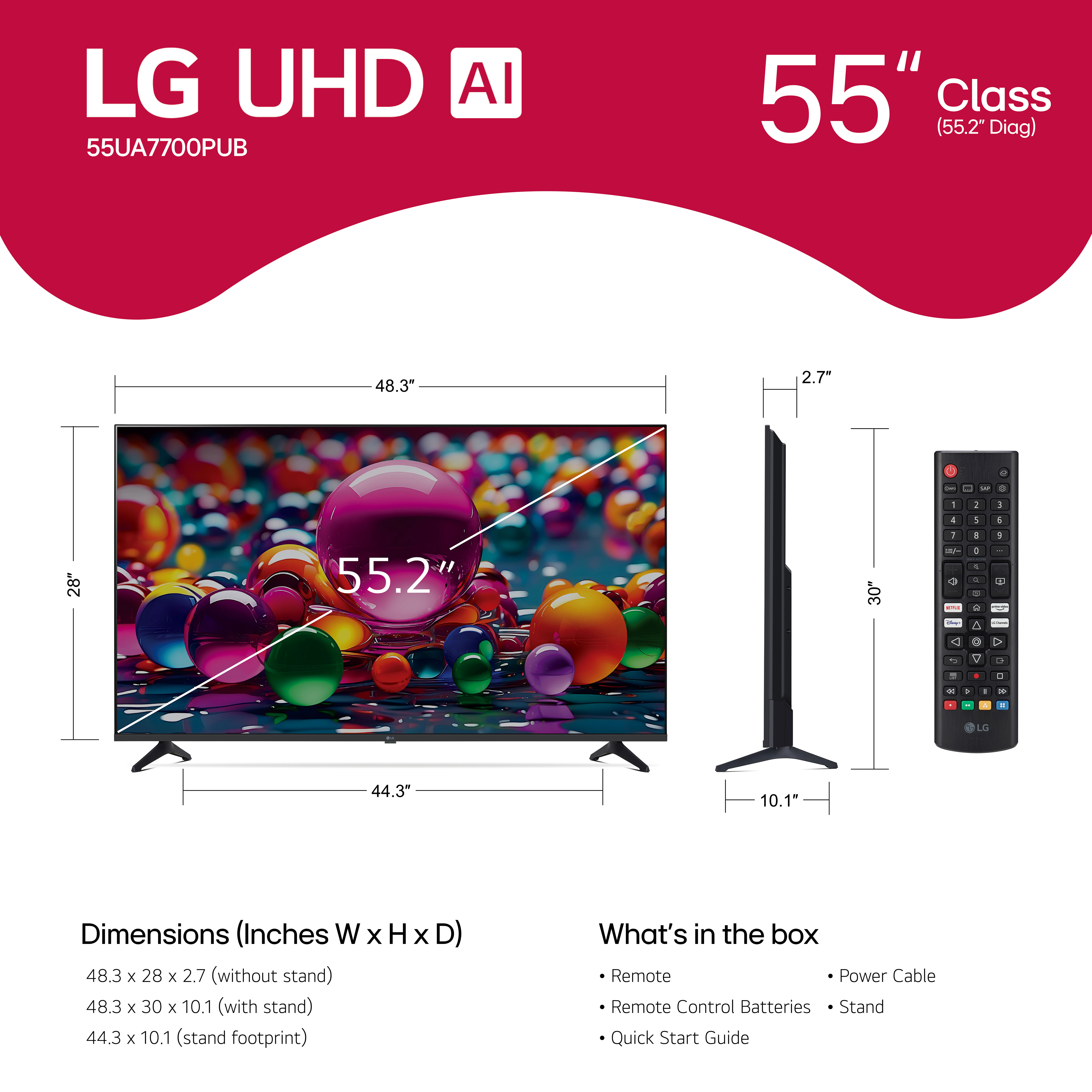 55UA7700 | 55" 4K UHD TV