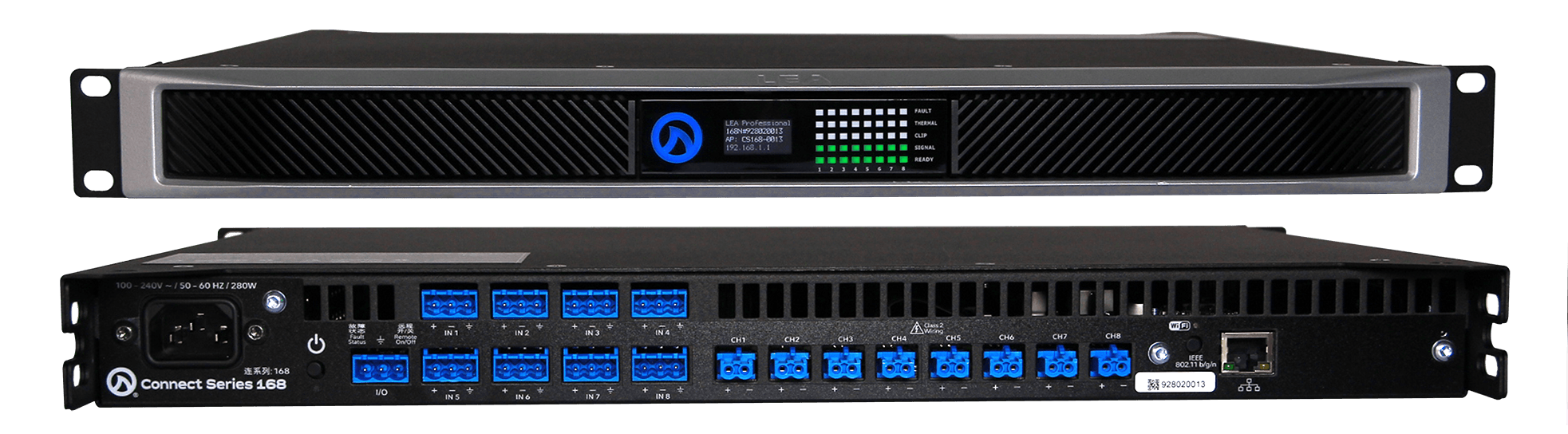 CS168 | Smart Amp, 8 Channel, 160W per Channel