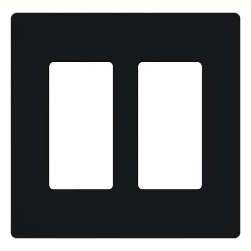 CW-2-BL | Claro Screwless Designer Wallplate, 2G, Black