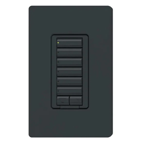 RRD-W6BRL-BL | RadioRA seeTouch Wall-Mount Designer Keypad, Button w/ Raise-Lower, Black