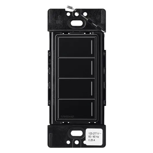 RRST-HN4B-BL | RadioRA 3 Sunnata RF Hybrid Keypad, 4 Button, Black