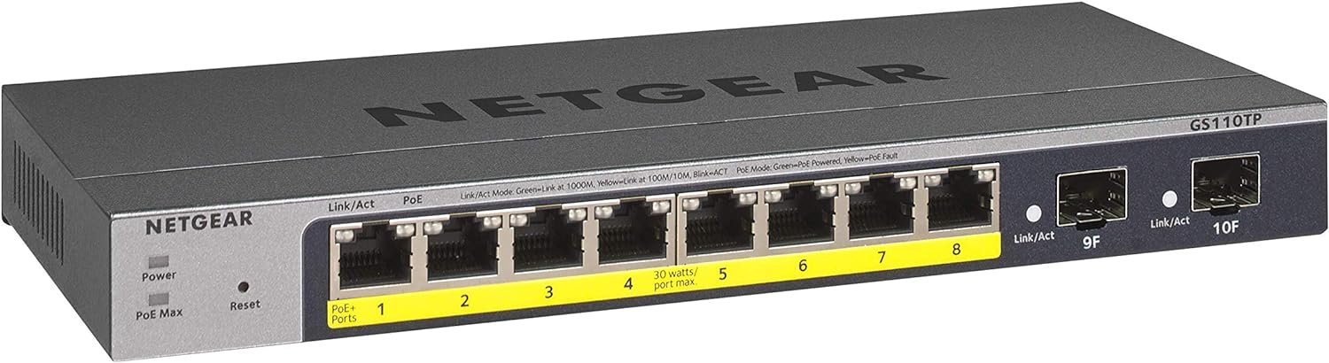 GS110TP-300NAS | 10-Port Gigabit Switch 8 POE