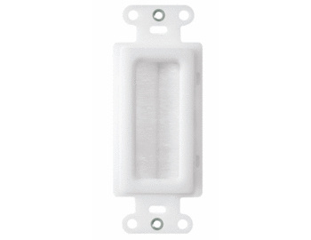 WP1014-WH | 1 Gang Brush Wall Plate Standard Insert, White