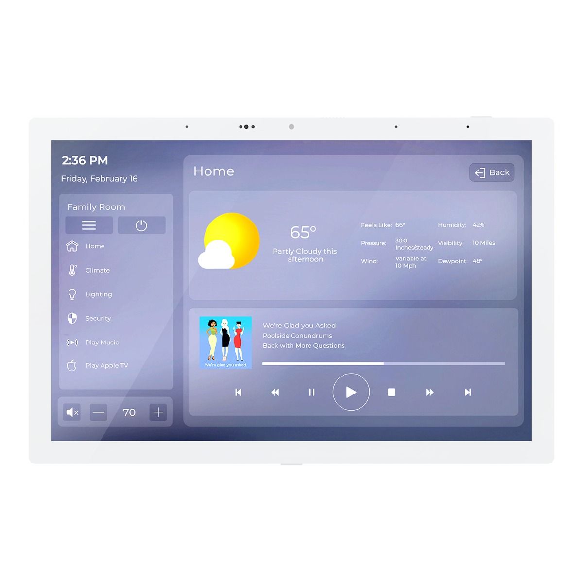 ISW-10-W | 10" Intelligent Surfaces Touchpanel - White