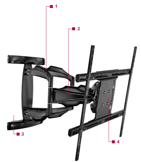 SA771PU | SmartMount® Articulating Wall Arm for 46" to 90" Displays