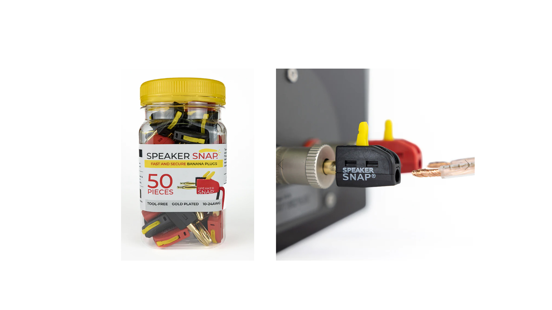 SSBP50 | Speaker Snap Banana Plugs, 50 pk