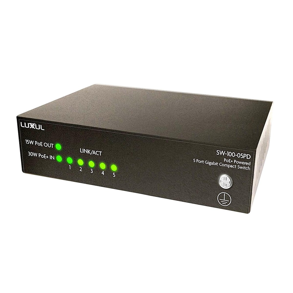 SW-100-05PD | 5 Port Gb Switch Powered By Poe+, No Power Supply