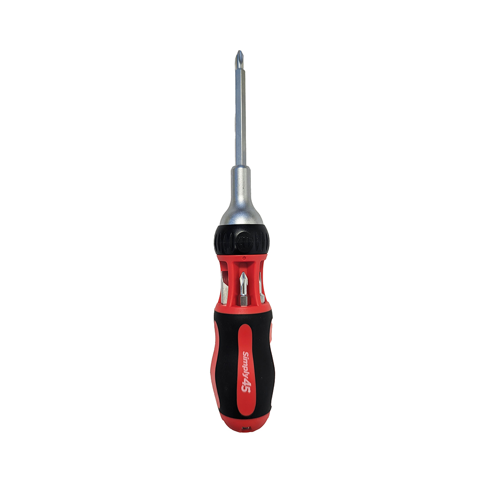 S45-501 | 7-in-1 multi bit ratcheting screwdriver, 9″