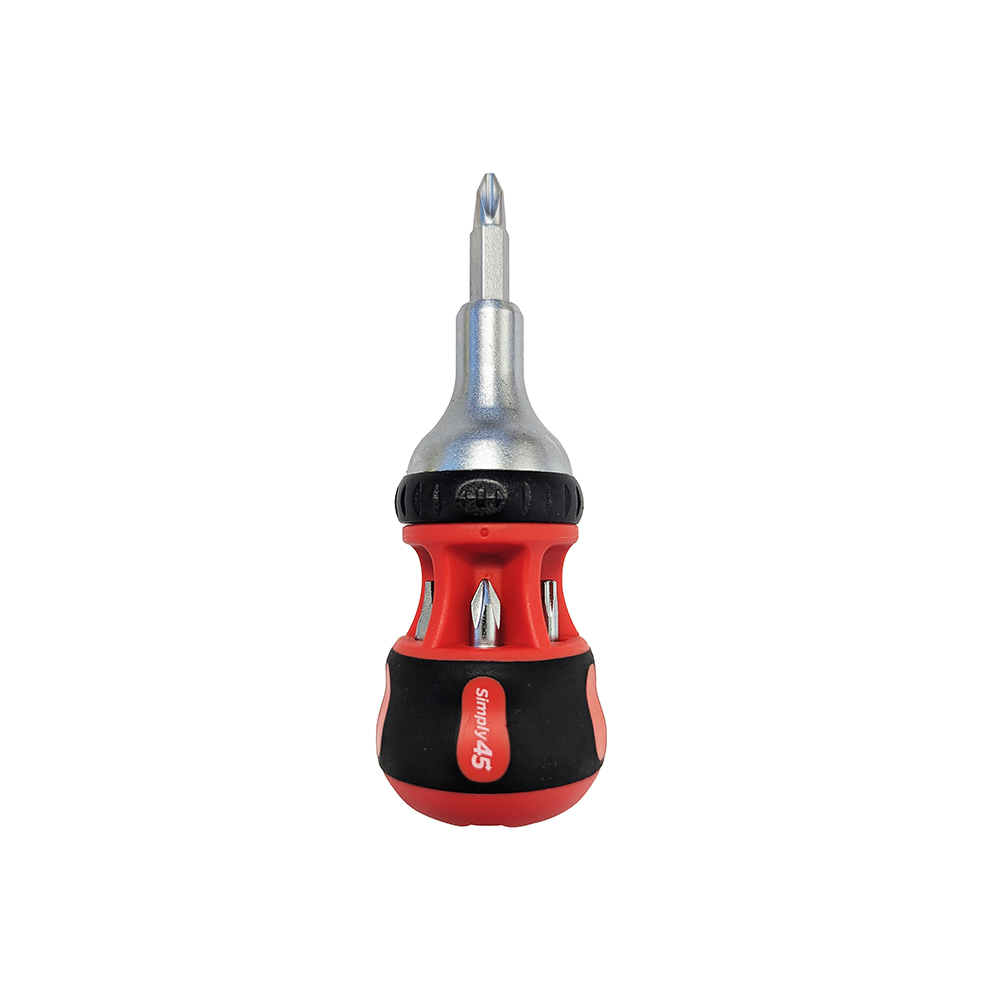 S45-502 | 7-in-1 multi bit ratcheting screwdriver, 4.5″