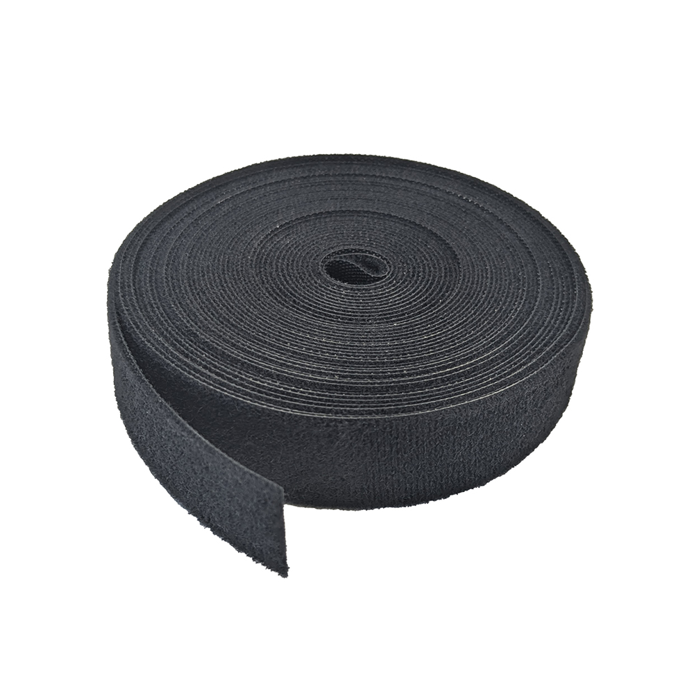 S45-7010 | 1" Black Hook and Loop, 25’ – 1 ea Bag