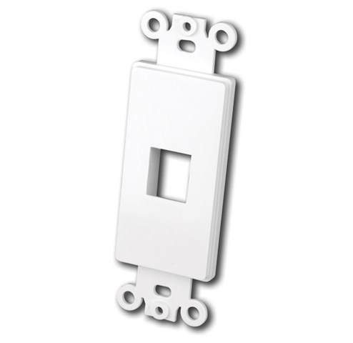 820321 | Decorstyle multi-media 1-port wallplate strap, White