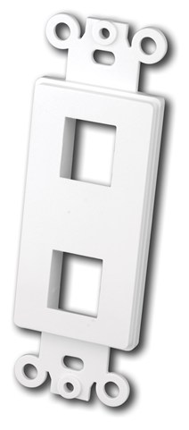 820322 | Decor Style Multi-Media Wall Plate Insert - 2 Port - White
