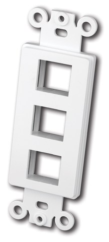 820323 | Decor Style Multi-Media Wall Plate Insert - 3 Port - White