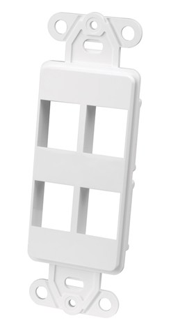 820324 | Decor Style Multi-Media Wall Plate Insert - 4 Port - White