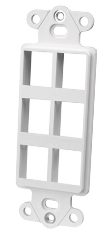 820326 | Decor Style Multi-Media Wall Plate Insert - 6 Port - White