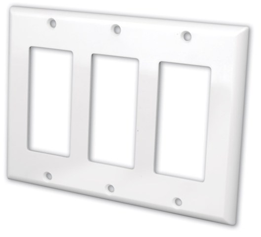 820513 | Decor Style Face Plate - 3 Gang - White
