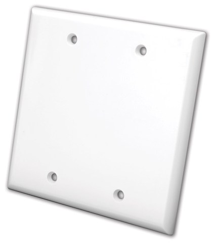 820542X | Blank Wall Plate - 2 Gang - White