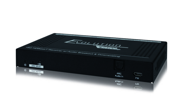 EVRXDSC | 4K HDR HDBaseT Receiver with PoC, Downscaling, ARC, IR and RS-232