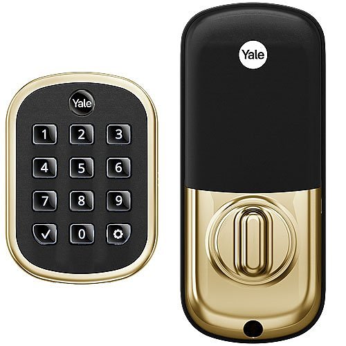 YRD136-ZW2-P05 |  Pro SL Push-Button Keypad Key-Free Deadbolt with Z-Wave Plus, Polished Brass