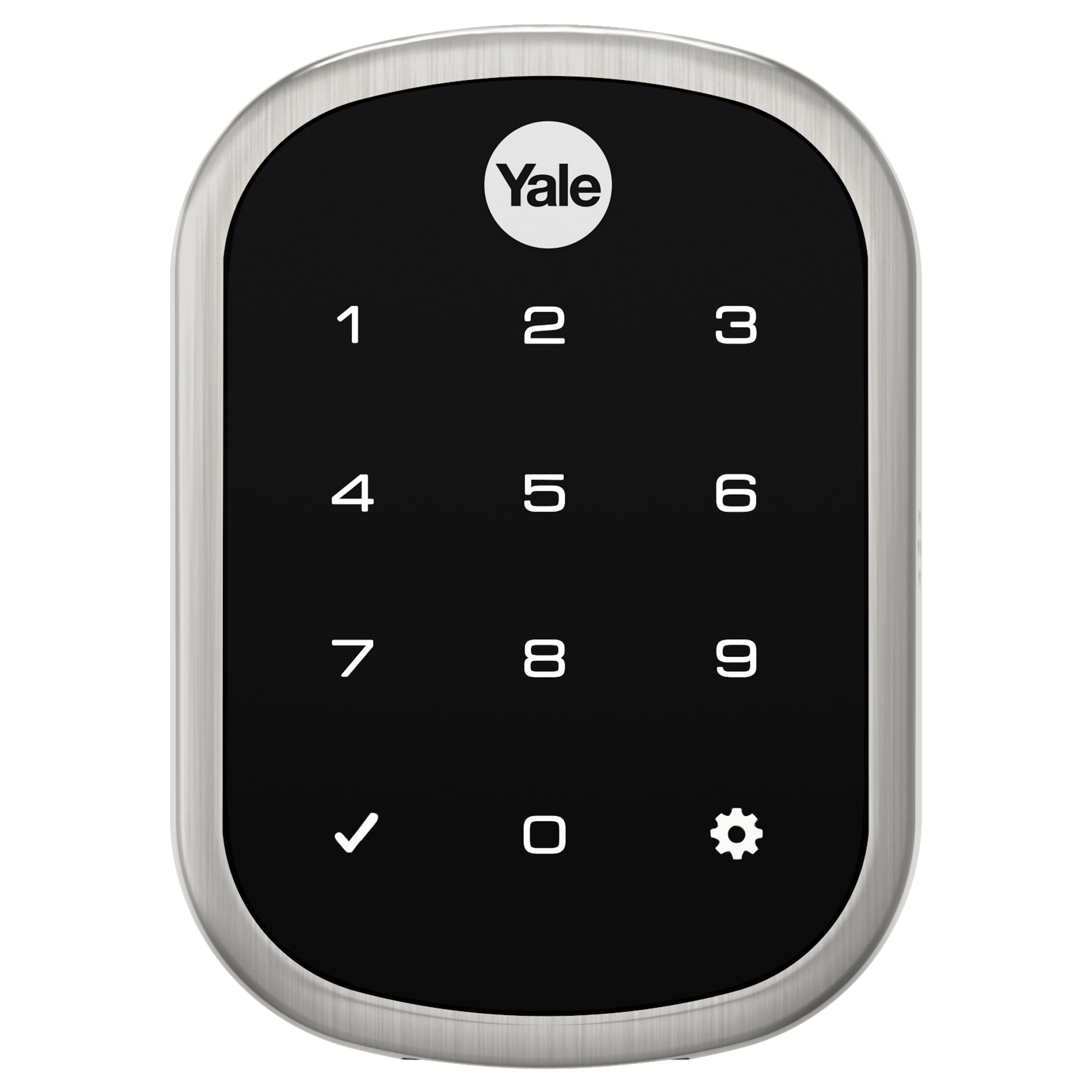YRD156ZW2619 | Yale Residential Real Living Key Free Touchscreen Deadbolt with Z-Wave Plus, Satin Nickel
